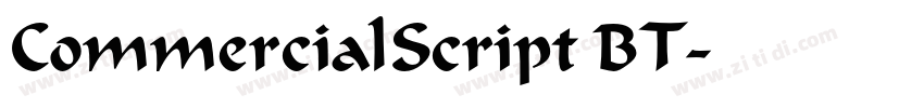 CommercialScript BT字体转换